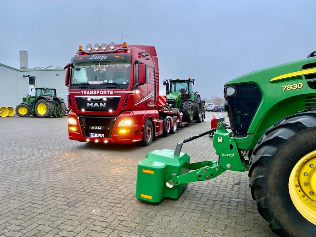 Tiefbett für Landmaschinentransport bis 3m Breite mit Dauergenehmigung